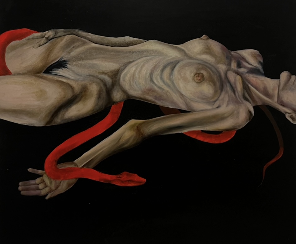 Donna con il serpente — front